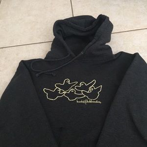 gray skater hoodie